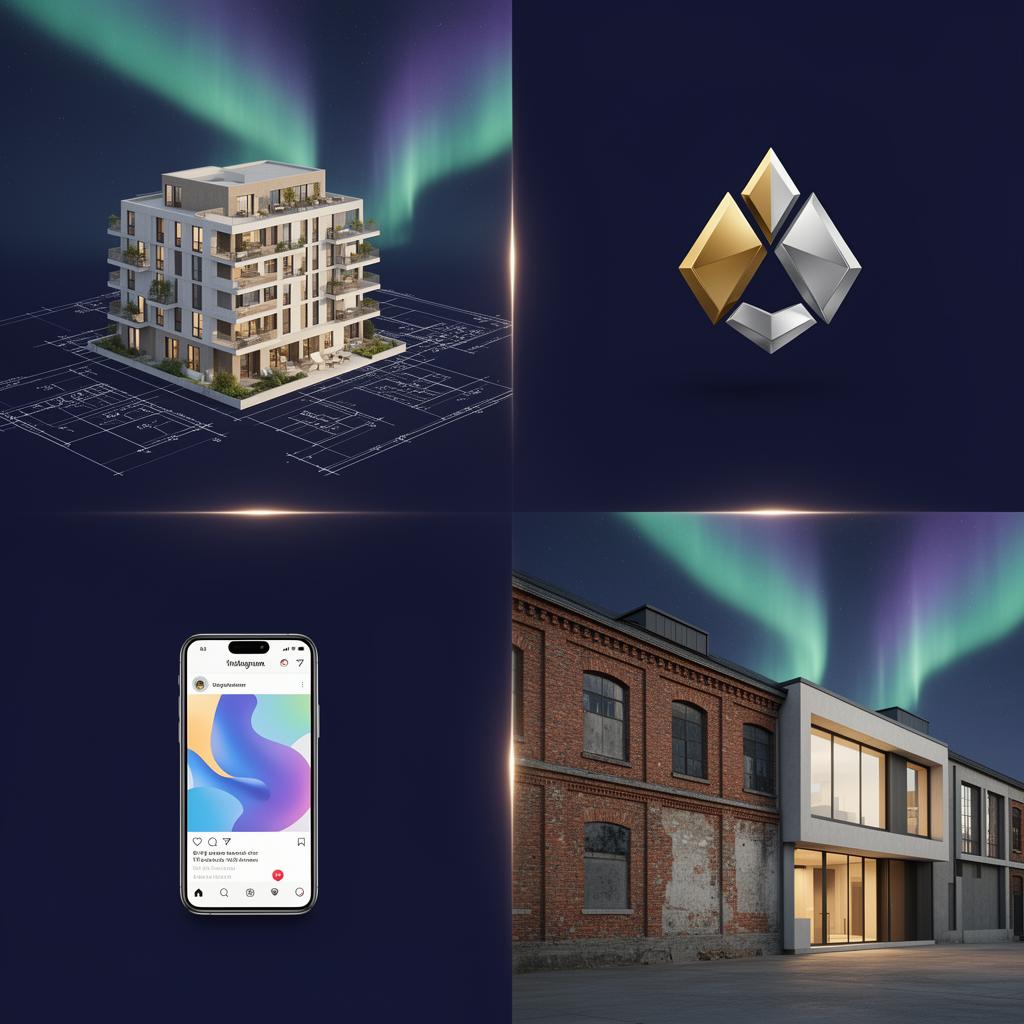 Eksempler på bruksområder: arkitektur og eiendom, branding og logo, markedsføring og designendringer
